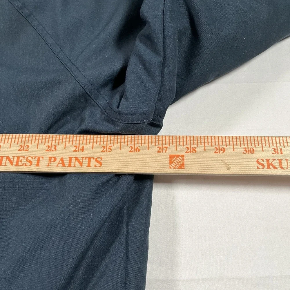 Vintage Manhattan Jacket Mens 2XL Blue Sherpa Lined Full Zip Bomber USA Made 80s